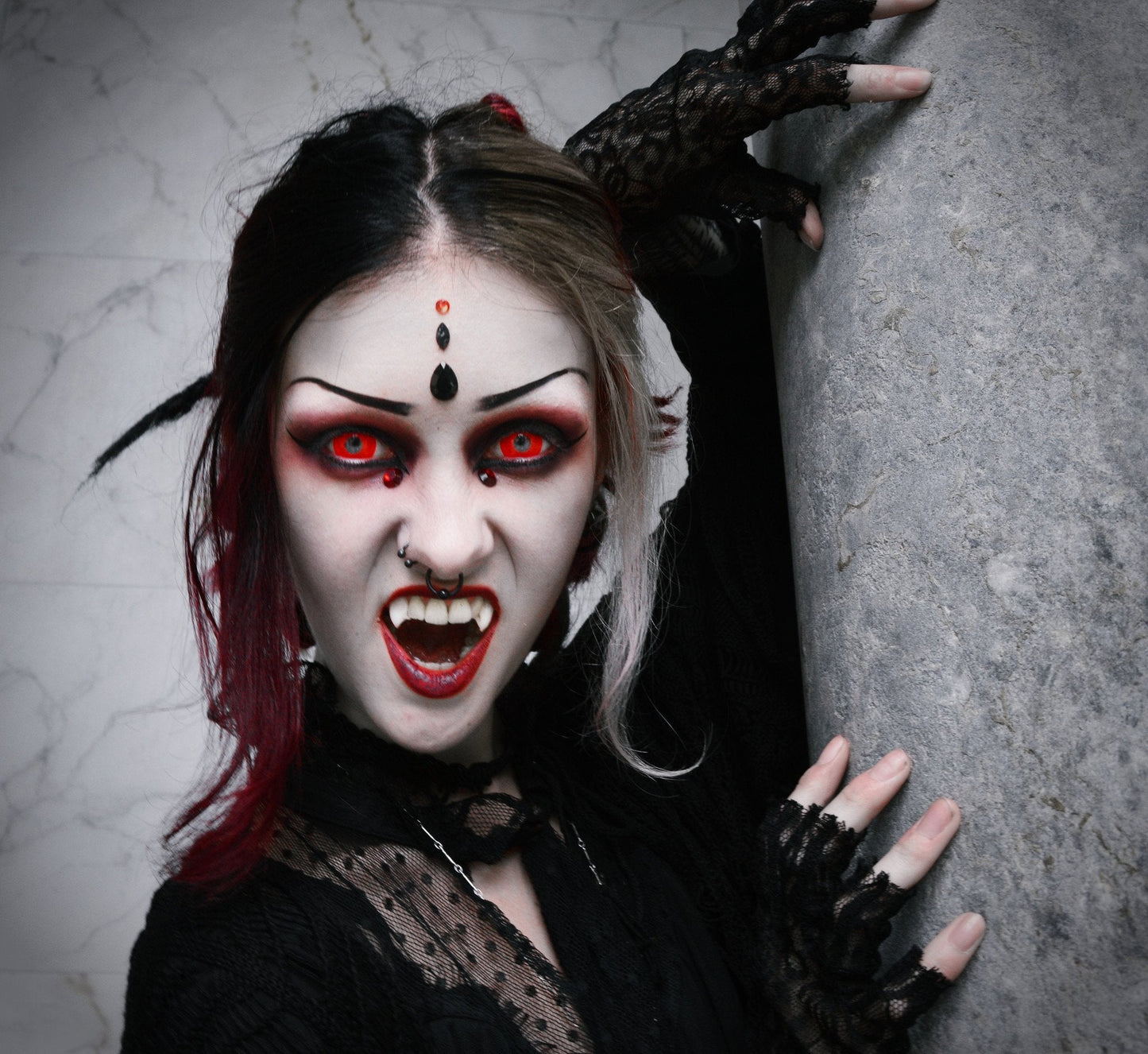Red Mini Sclera 17mm Colour Contact Lenses